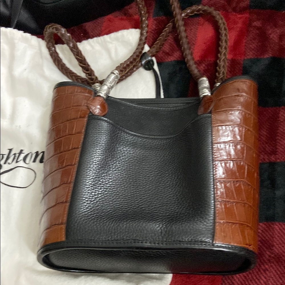 Brighton Black Leather Handbag